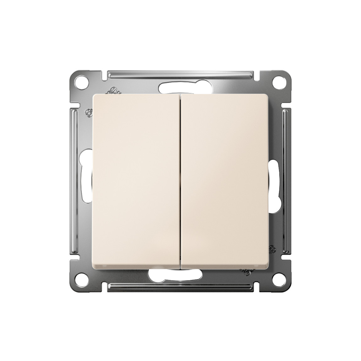 systeme electric atlasdesign, переключатель 2-клавишный перекрестный бежевый atn000273