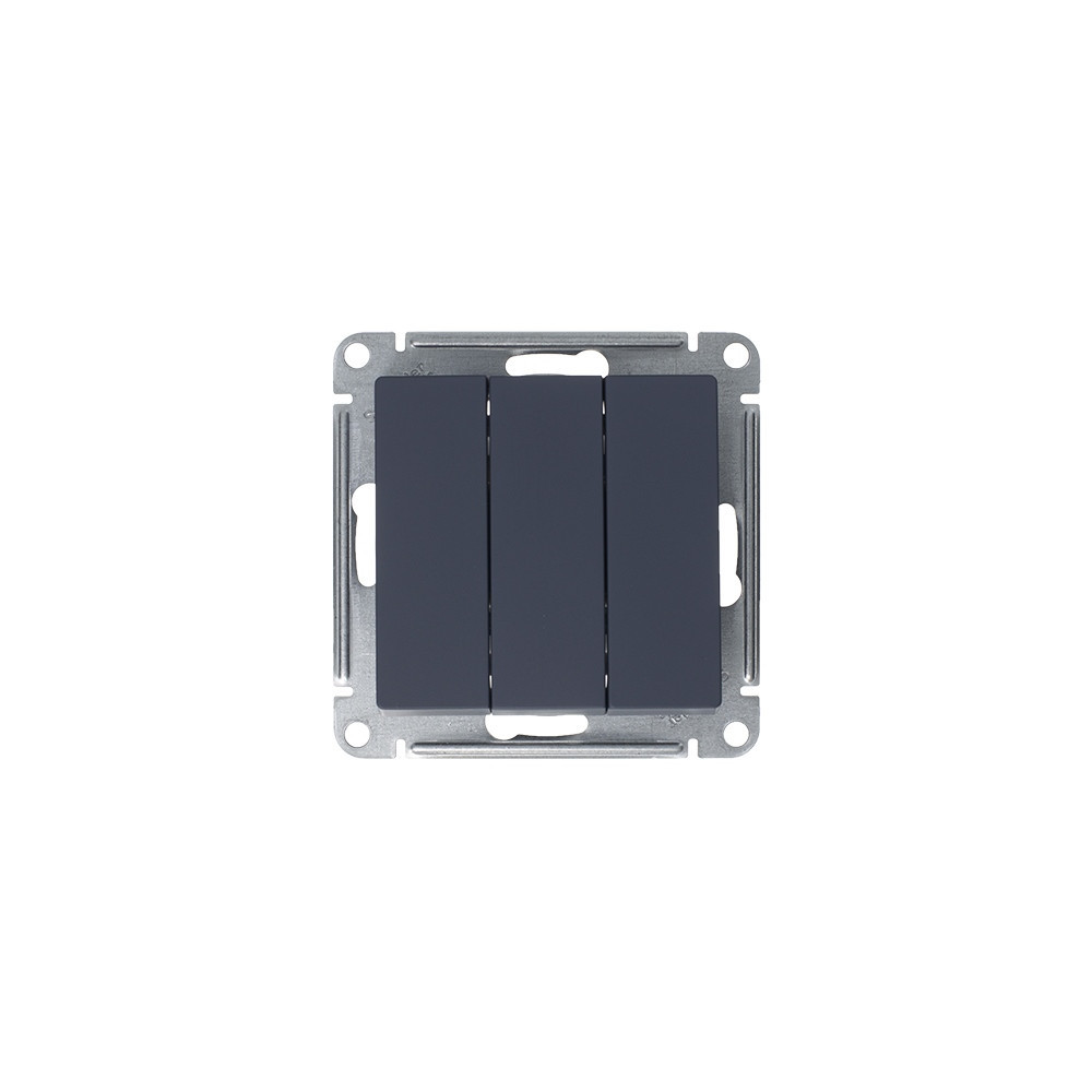 systeme electric atlasdesign, выключатель 3-клавишный грифель