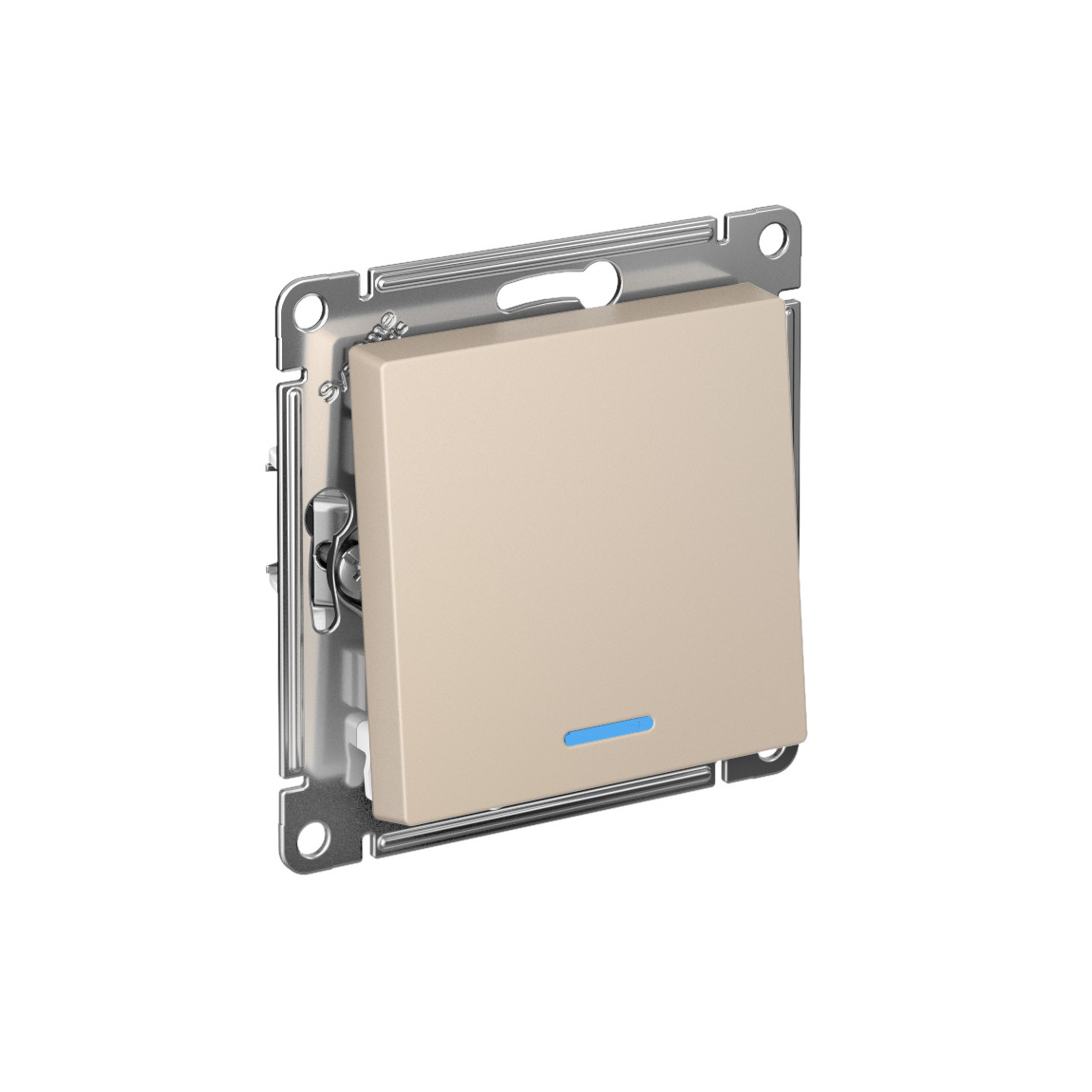 systeme electric atlasdesign выключатель 1-клавишный с подсветкой песочный