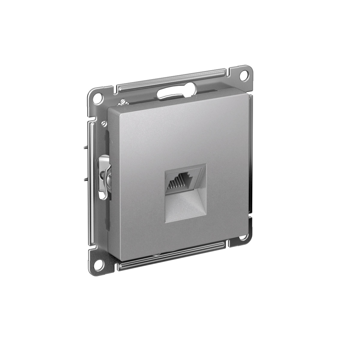 systeme electric atlasdesign, розетка компьютерная 1-я rj45 5е кат. алюминий atn000383