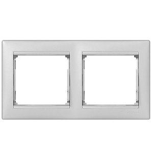 legrand valena рамка 2-я алюминий 