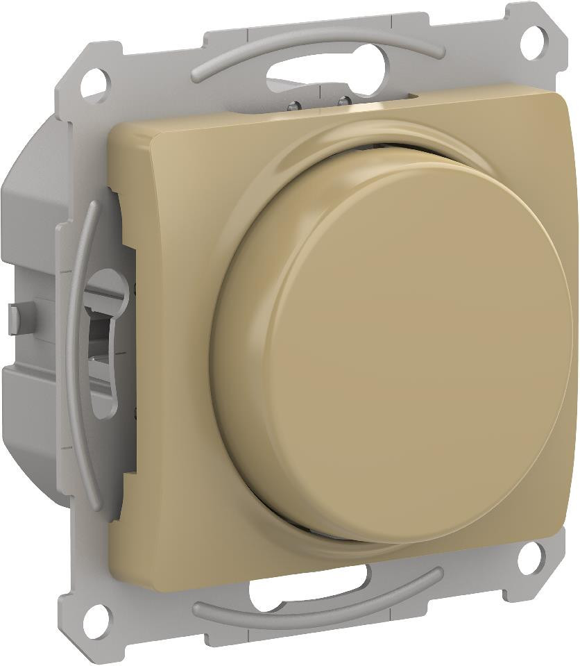 System Electric Glossa светорегулятор поворотно-нажимной 10-400 Вт/ВА, для LED 3-150 Вт/ВА титан