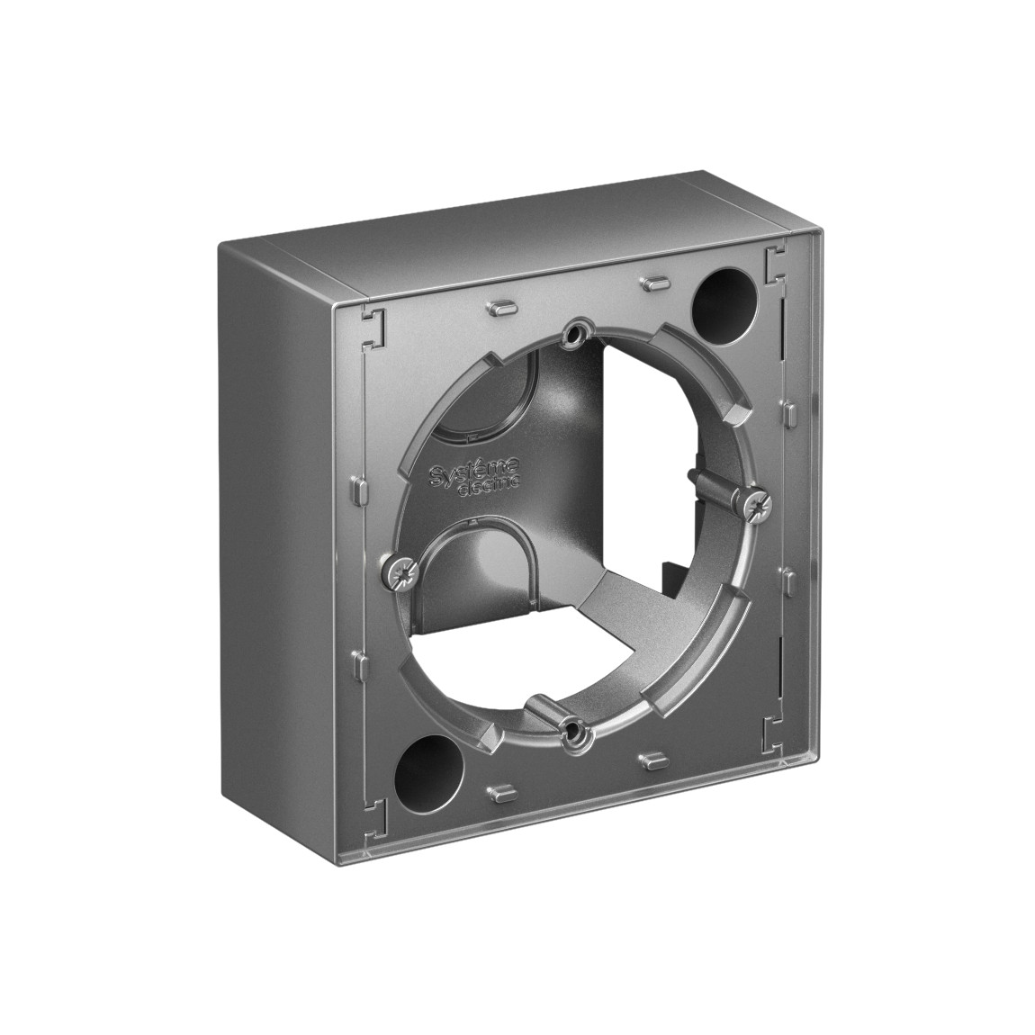 systeme electric atlasdesign коробка наружного монтажа сталь