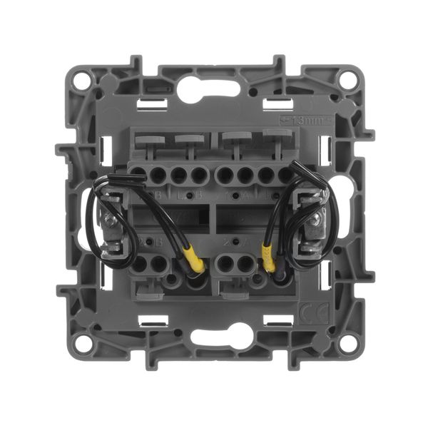 legrand etika переключатель 2 клавишный с подсветкой антрацит