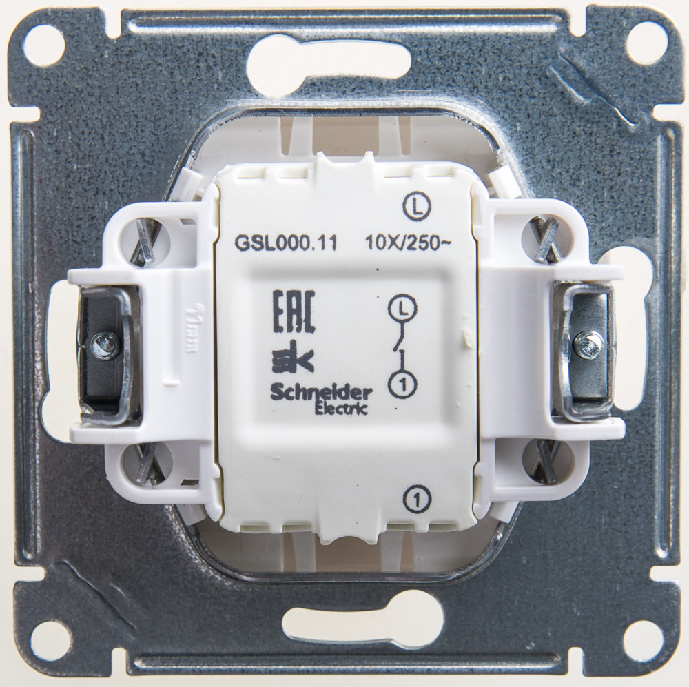 System Electric Glossa выключатель 1-клавишный перламутр