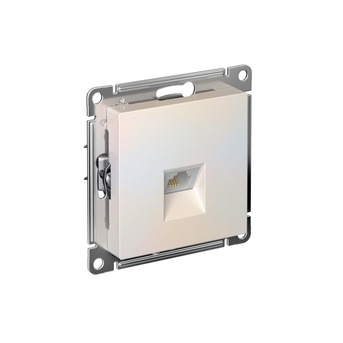 systeme electric atlasdesign розетка телефонная 1-я rj11 жемчуг