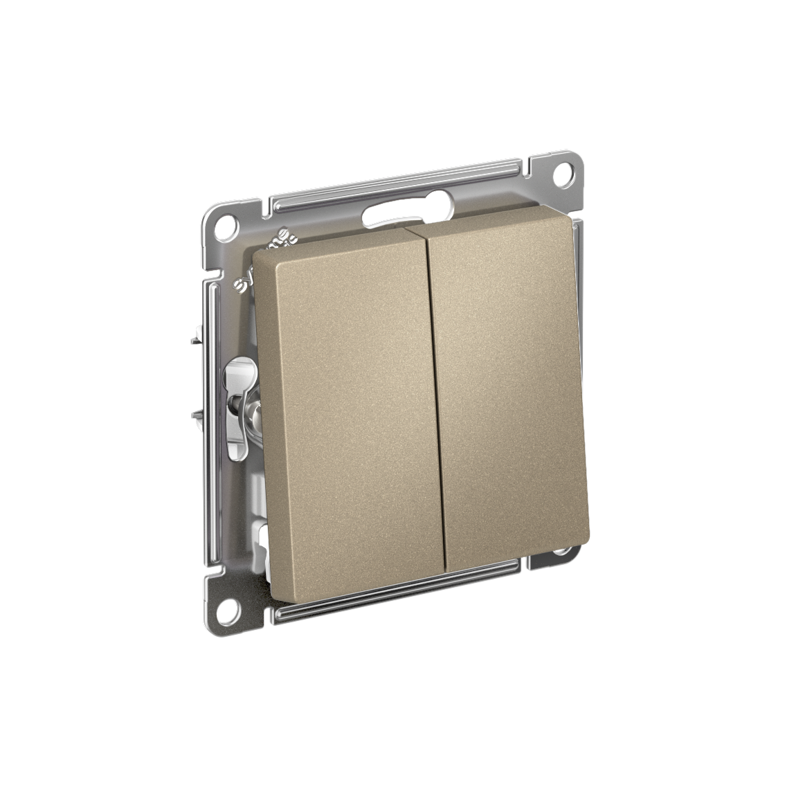 Systeme Electric ATLASDESIGN переключатель 2-клавишный шампань