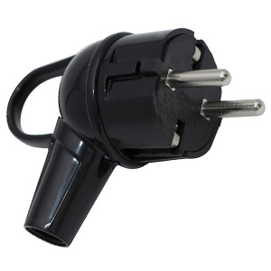 вилка угловая с/з с кольцом черная makel