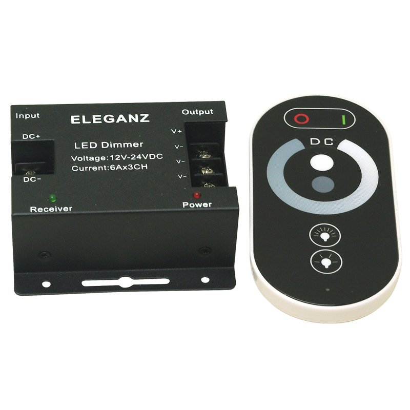 диммер для одноцветной ленты сенсорный (touch) 6a х3сн 12v-216w 18а радио eleganz