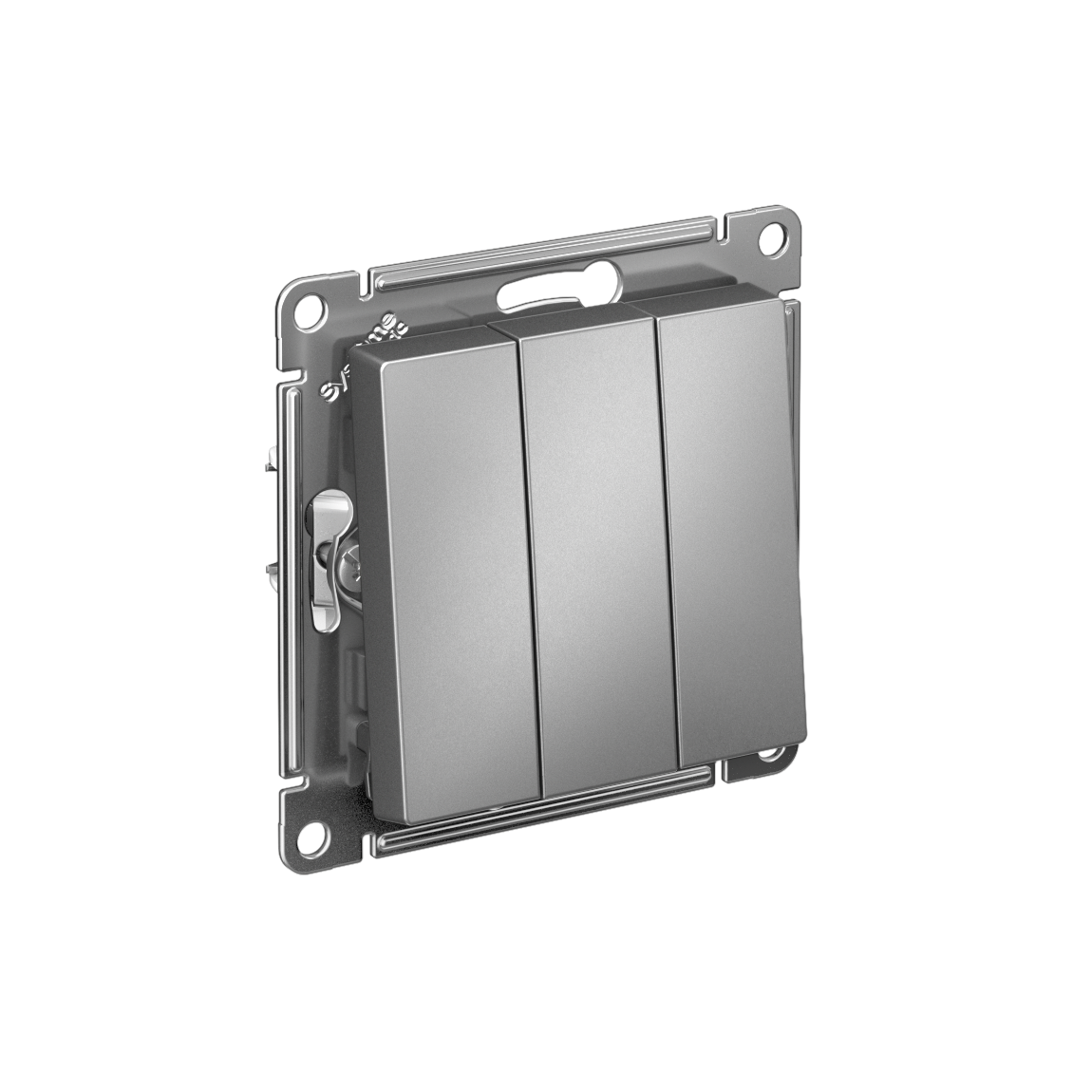 Systeme Electric ATLASDESIGN выключатель 3-клавишный сталь