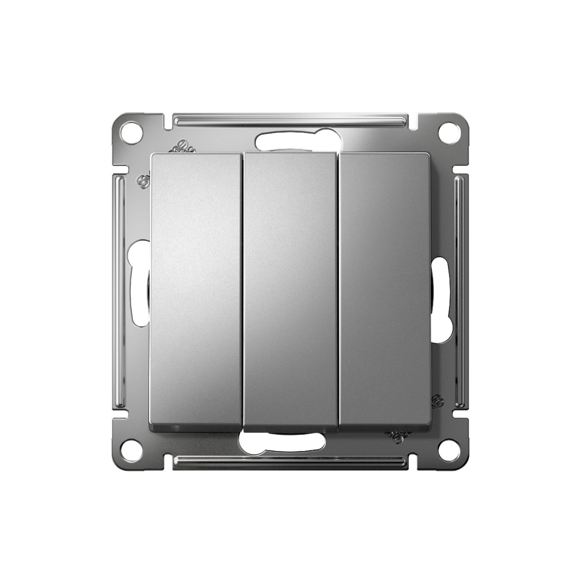 systeme electric atlasdesign выключатель 3-клавишный сталь