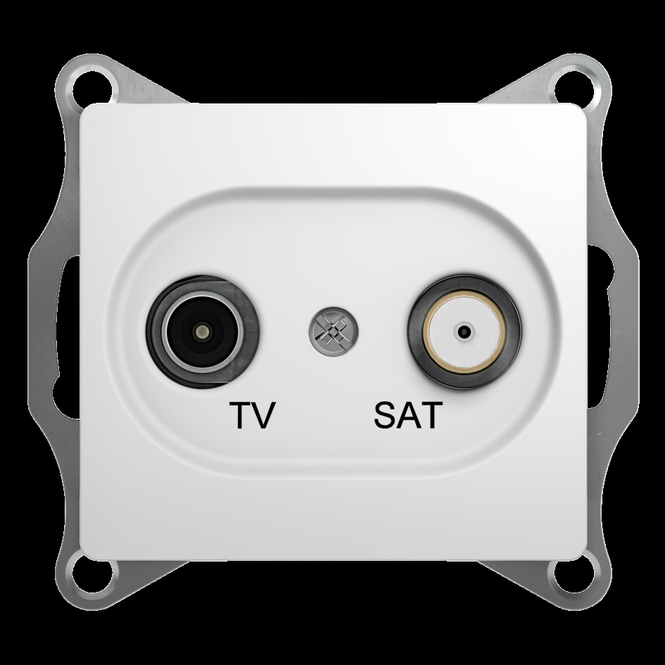 System Electric Glossa розетка TV+SAT оконечная 1dB белый