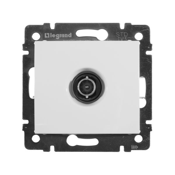 legrand valena розетка телевизионная проходная белая
