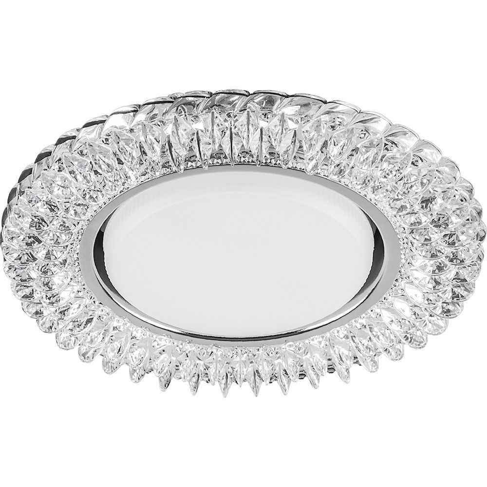 Светильник встраиваемый с белой LED под,Feron CD4035 потолочный GX53 без лампы, прозрачный, хром