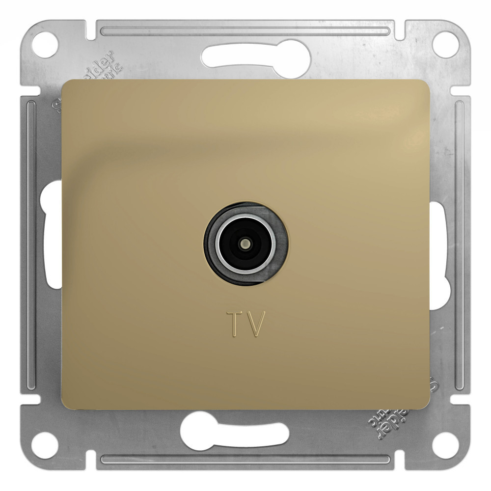 system electric glossa розетка tv коннектор титан gsl000493 