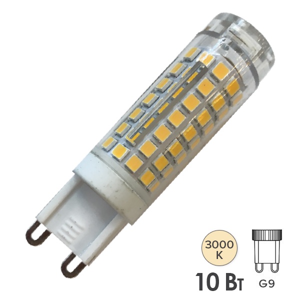 Лампа светодиодная FL-LED G9-SMD 10W 220V 3000K 700lm 20x64mm Foton Lighting