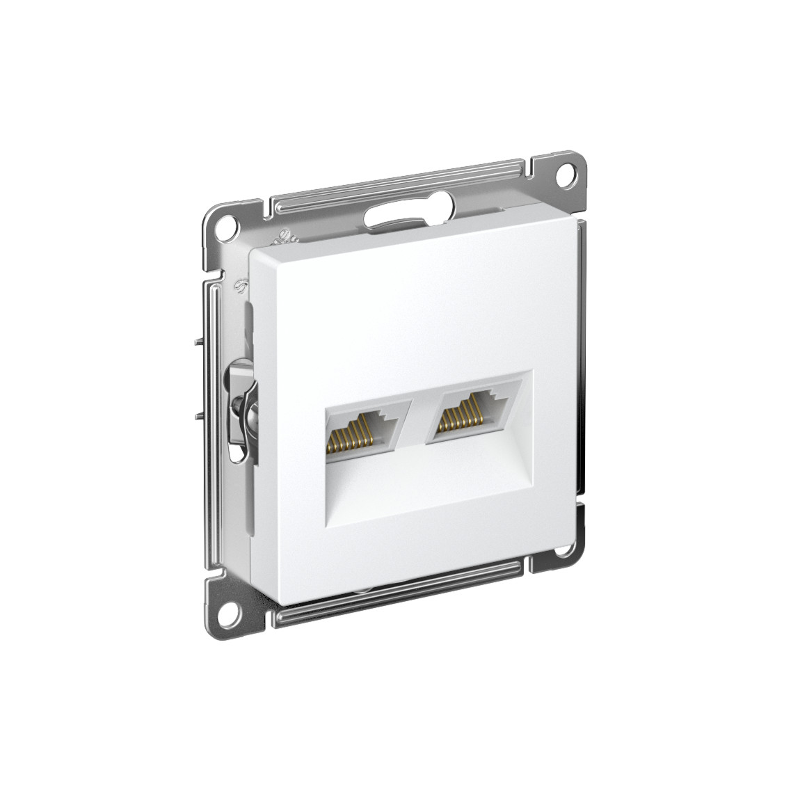 systeme electric atlasdesign розетка двойная rj45+rj45 5е кат. лотос