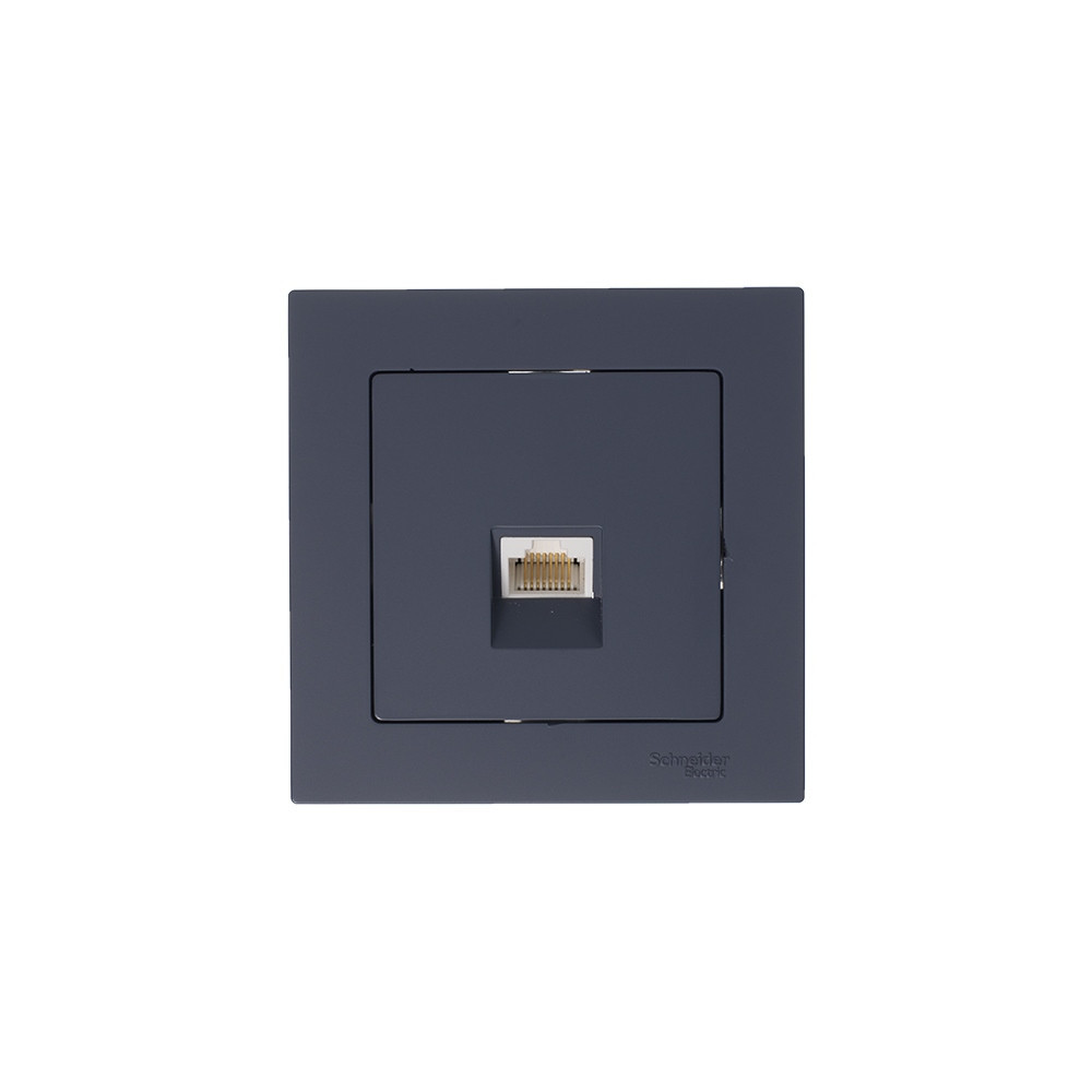 systeme electric atlasdesign, розетка компьютерная 1-я rj45 5е кат. грифель