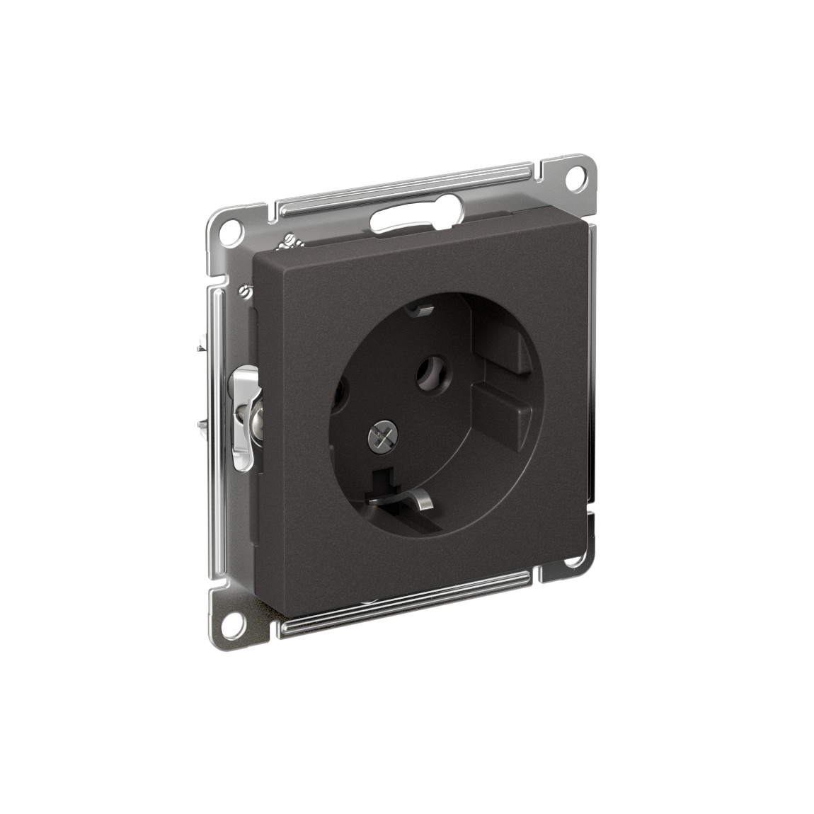 systeme electric atlasdesign розетка 1-я с заземлением базальт atn001443