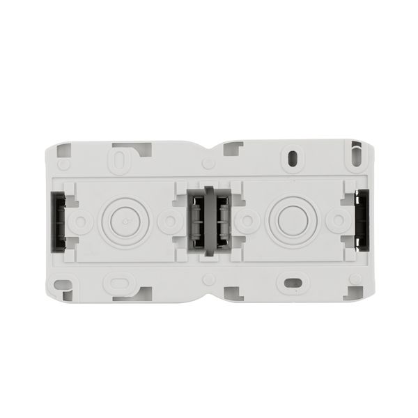 legrand quteo ip-44 розетка 2-я с заземлением с крышкой (со шторками) серая