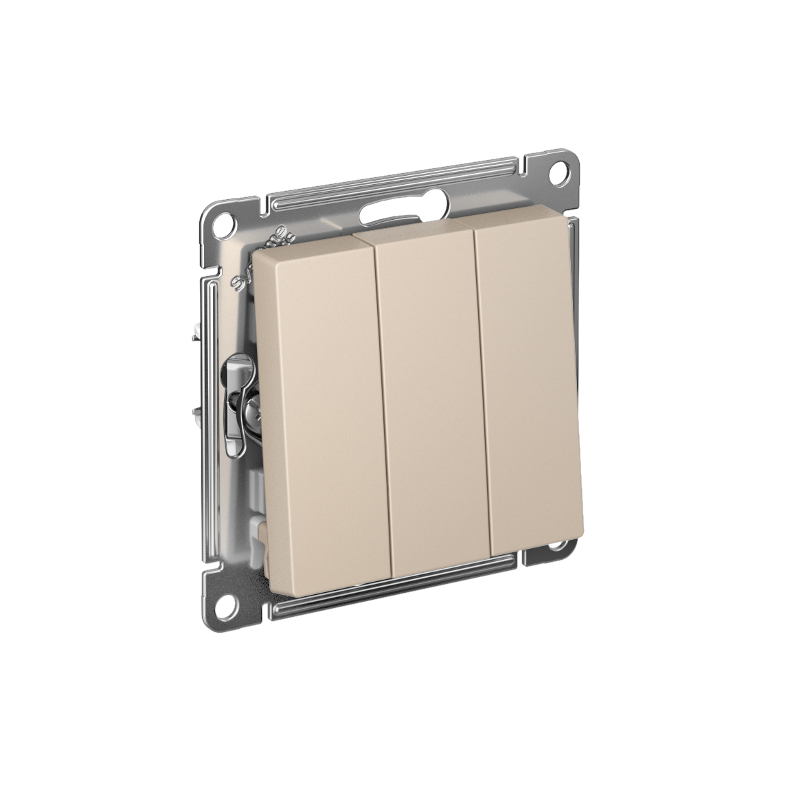 Systeme Electric ATLASDESIGN выключатель 3-клавишный песочный