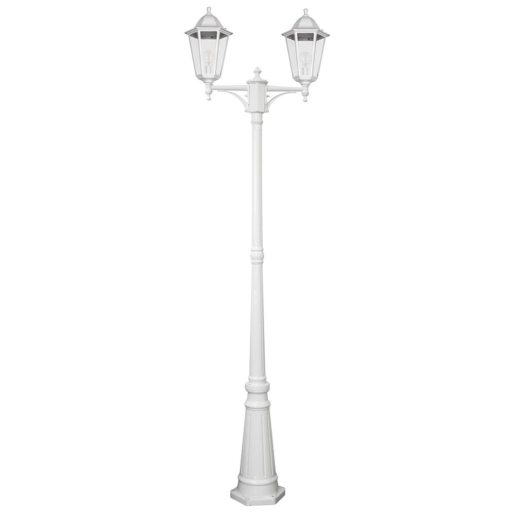 светильник садово-парковый, 2*100w 230v e27 белый, 6214/pl6214