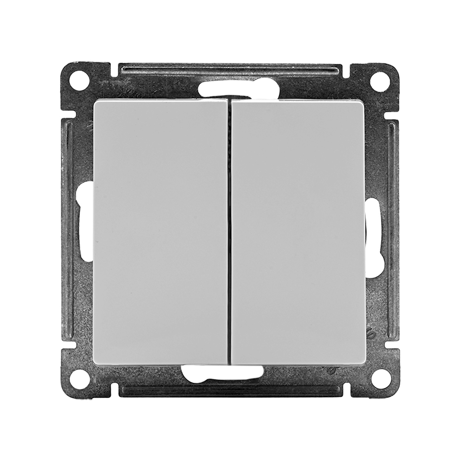 systeme electric atlasdesign, переключатель 2-клавишный белый atn000165