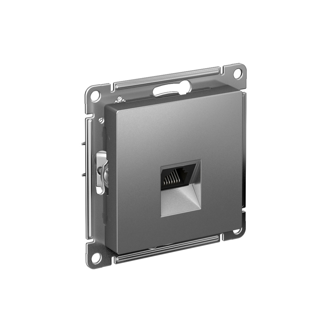 systeme electric atlasdesign розетка компьютерная 1-я rj45 5е кат. сталь
