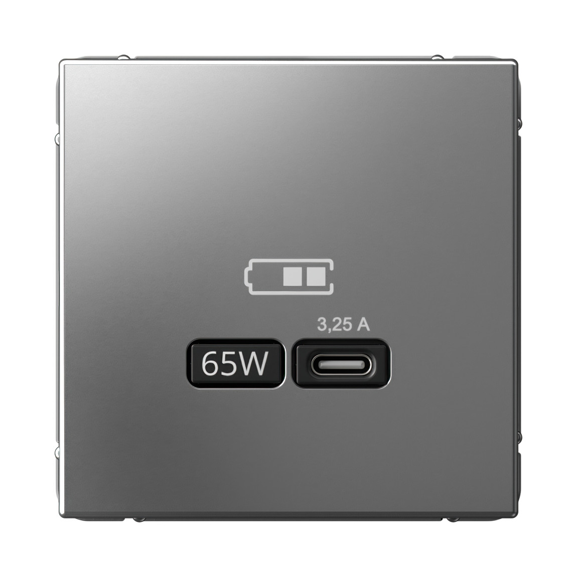 system electric artgallery механизм розетки тип-с 65вт высокоскоросная зарядка, сталь gal000927