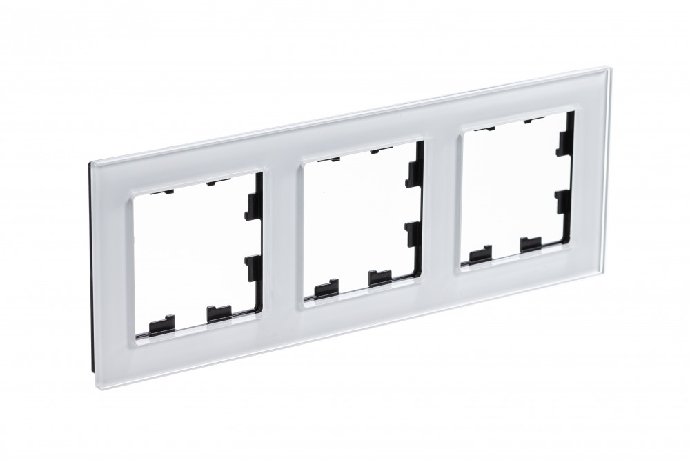 Systeme Electric ATLASDESIGN, Nature стекло рамка 3-я универсальная белый ATN320103