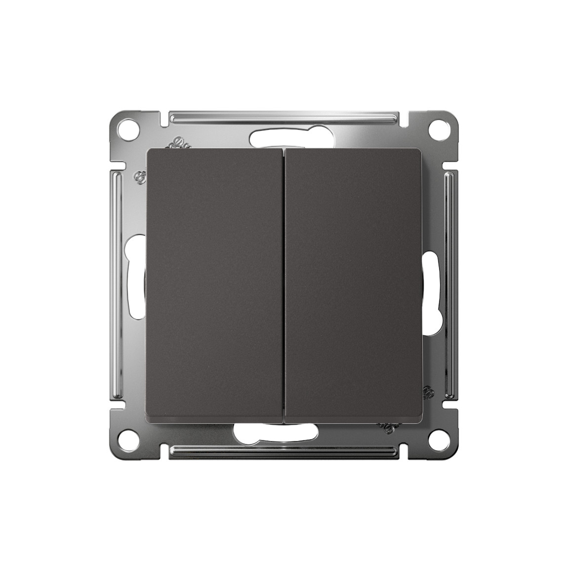 systeme electric atlasdesign переключатель 2-клавишный базальт atn001465