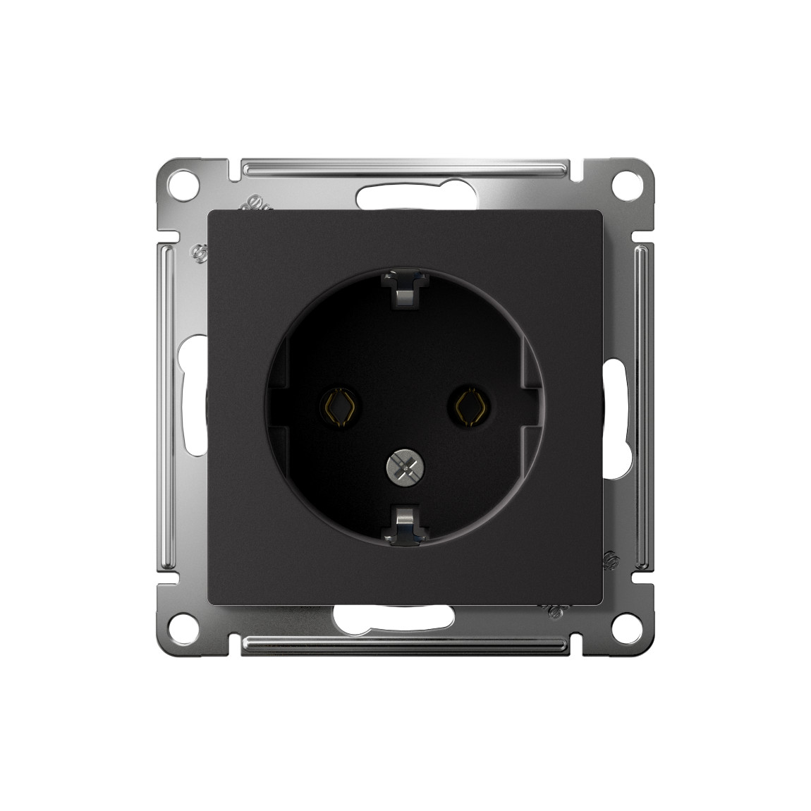 systeme electric atlasdesign розетка 1-я с заземлением карбон atn001043