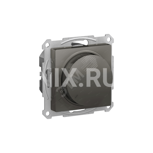 Systeme Electric ATLASDESIGN светорегулятор поворотно-нажимной RC 20-630Вт для led ламп сталь