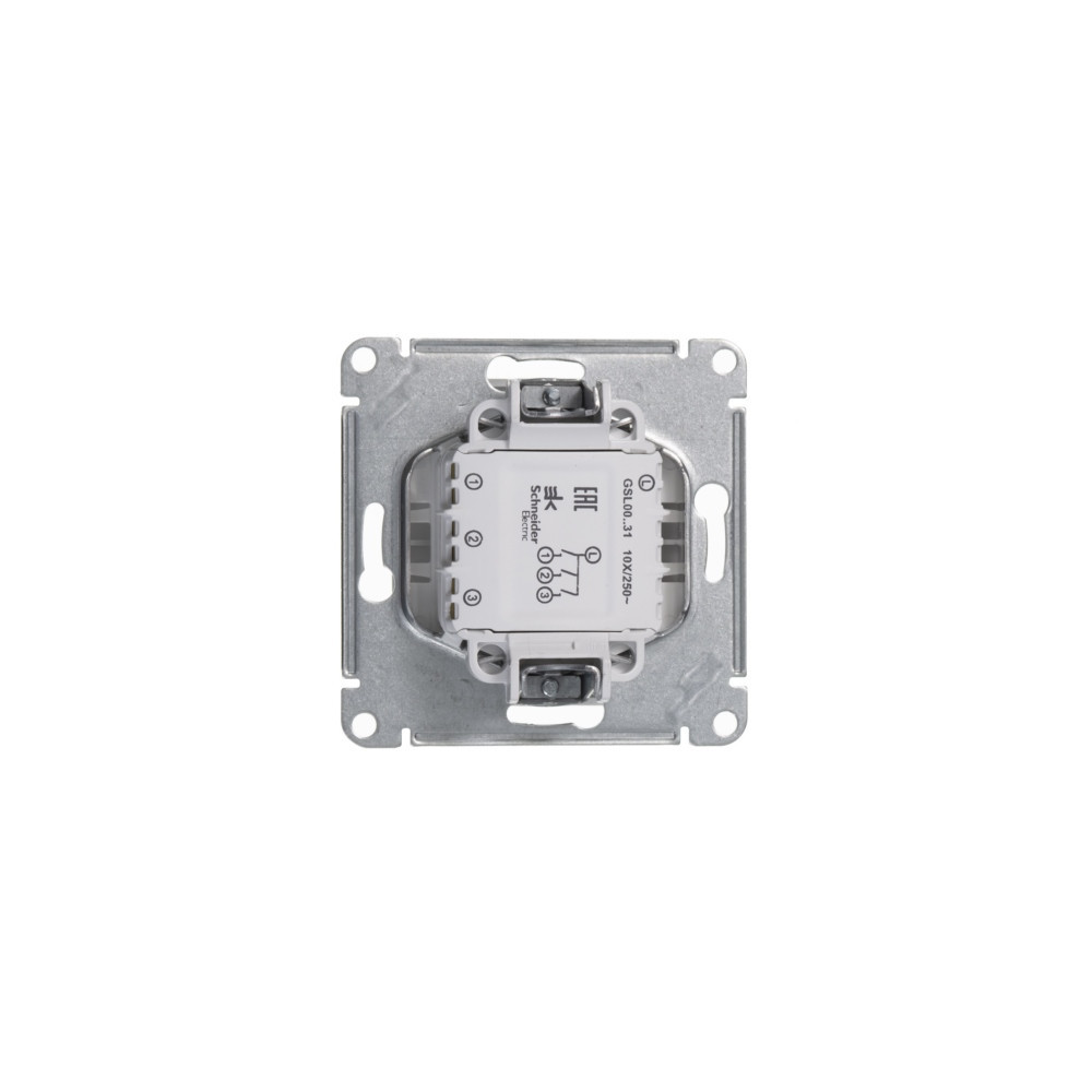 system electric glossa выключатель 3-клавишный белый