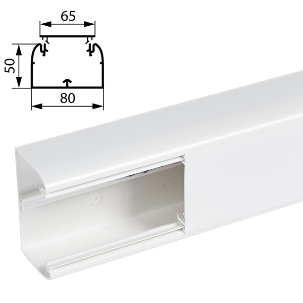 Legrand кабель-канал DLP 50x80 с крышкой 65 мм длина (2м./цена за 1м.) 010419