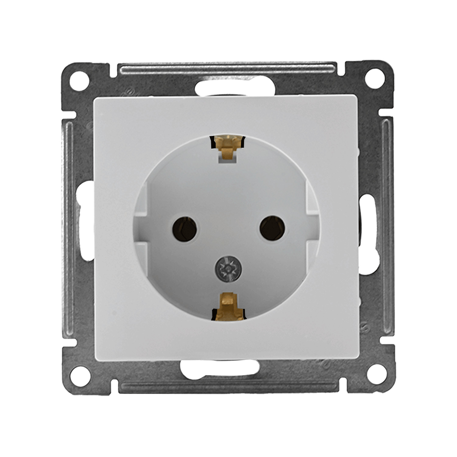 systeme electric atlasdesign, розетка 1-я с заземлением белый atn000143