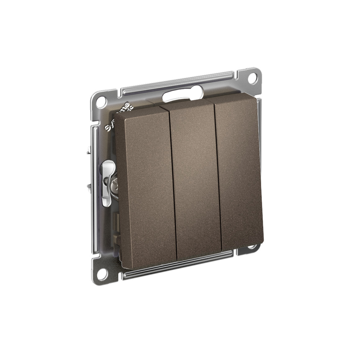 systeme electric atlasdesign выключатель 3-клавишный мокко