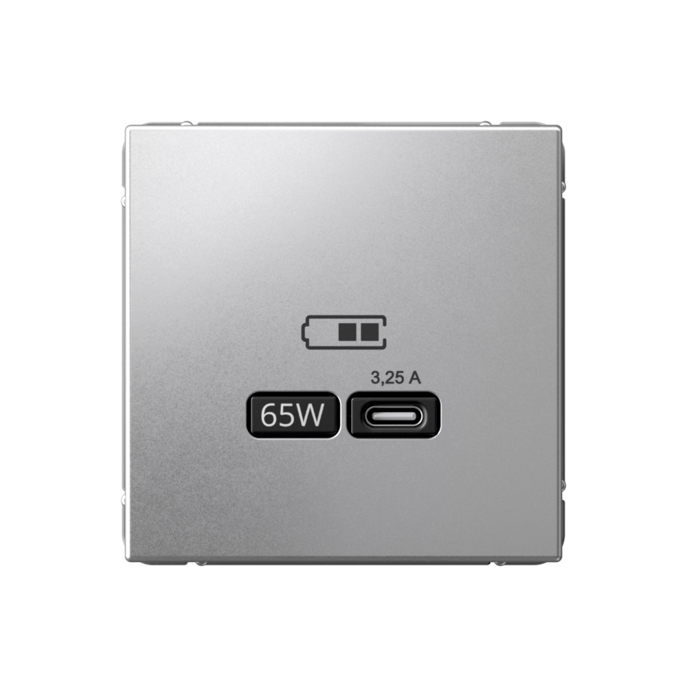 System Electric ArtGallery механизм розетки тип-С 65Вт высокоскоросная зарядка, алюминий GAL000327