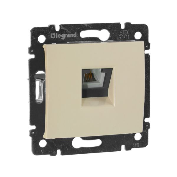 legrand valena розетка телефонная 1-я rj-11 4 контакта слоновая кость