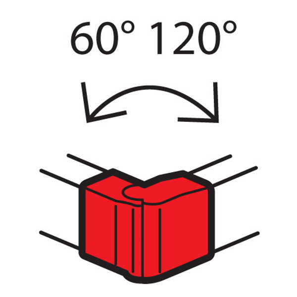 внешний угол 100х50мм изменяемый 60°-120° legrand metra