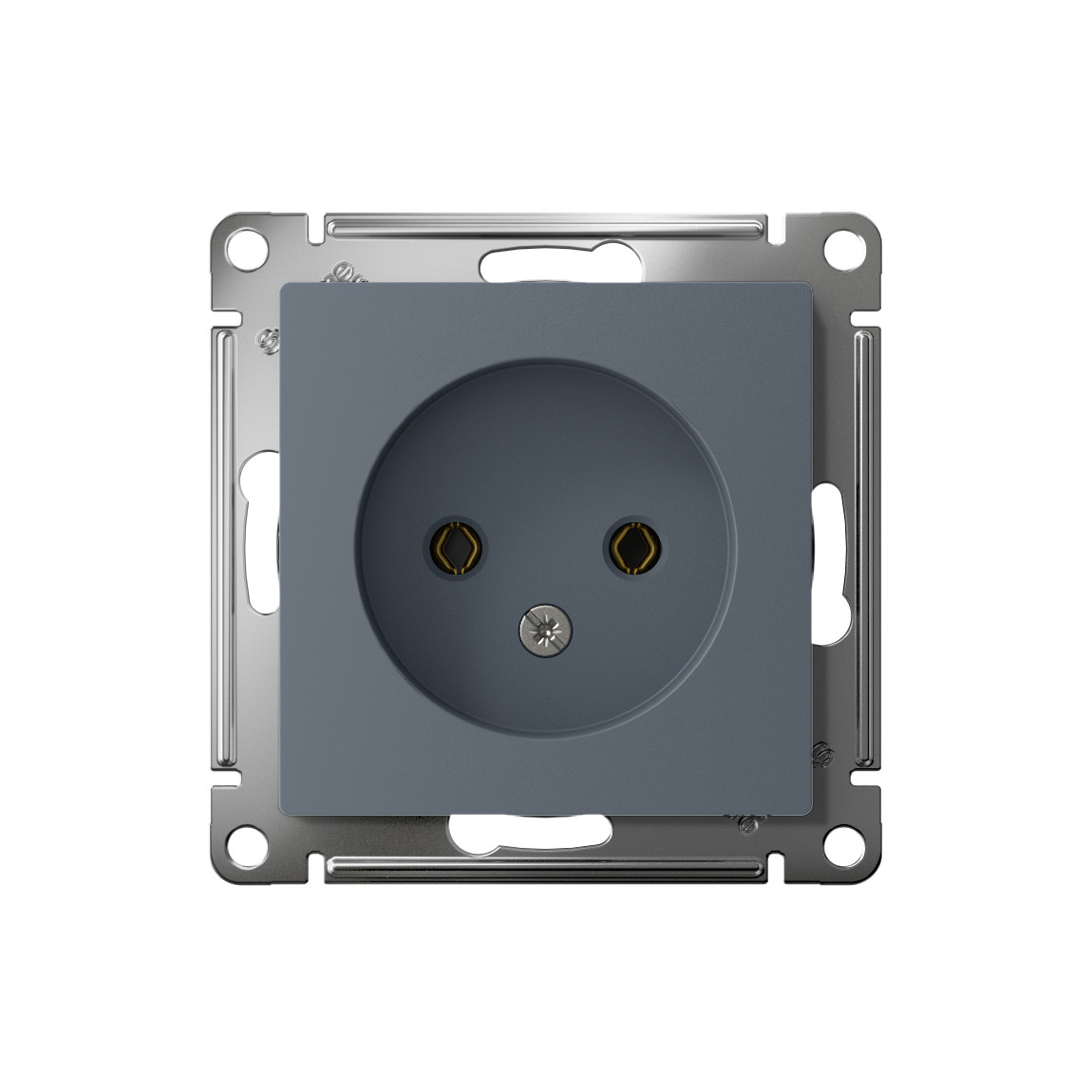 systeme electric atlasdesign, розетка 1-я без заземления грифель