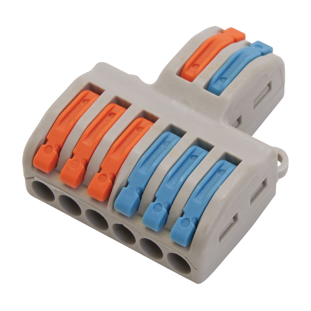 клемма wago ld222-426 0,5-2,5мм² cu/al для подкл.фазн. 1 ввод,3 вывода на полюс (25шт) 39250 stekker