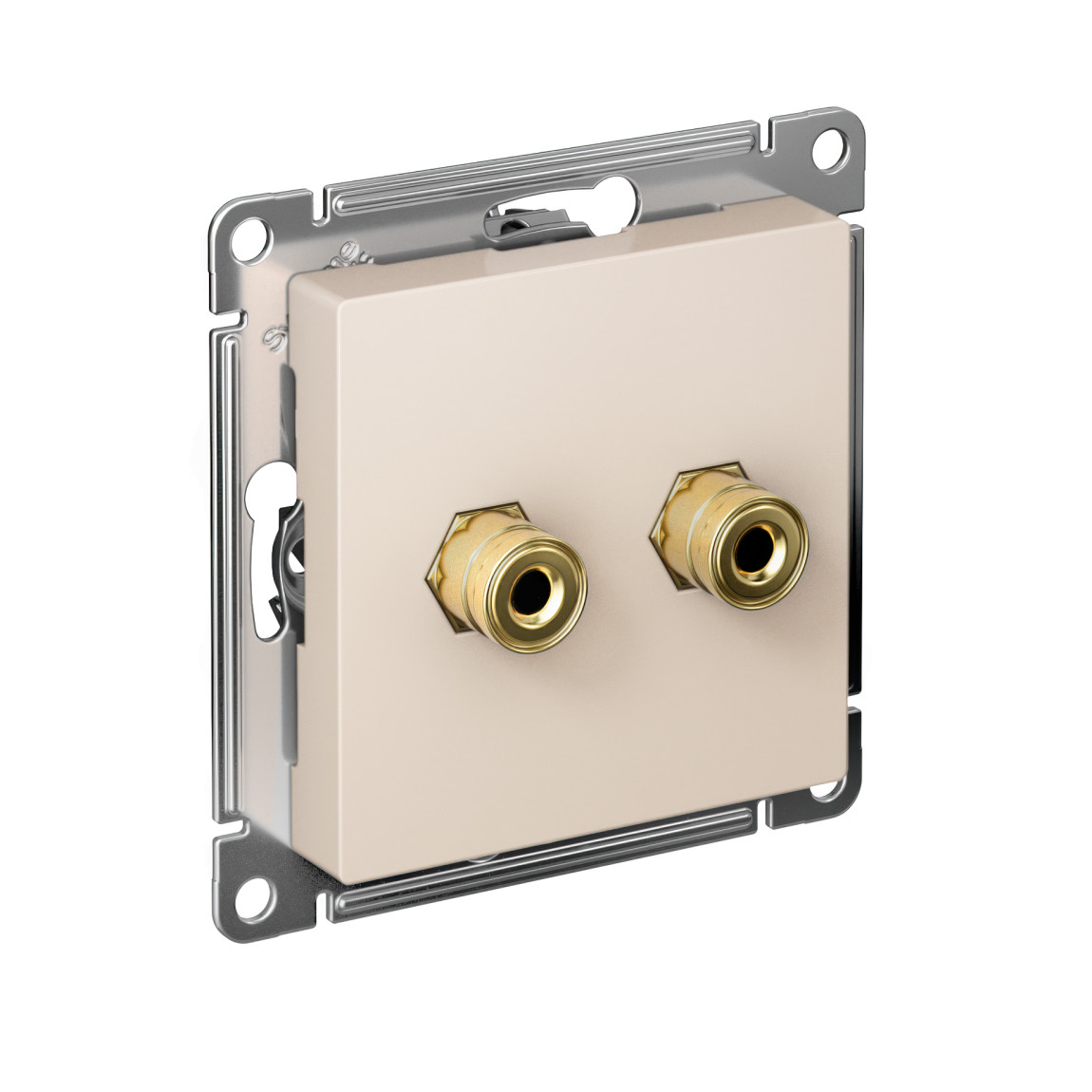 systeme electric atlasdesign, розетка аудио 2-я бежевый atn000287