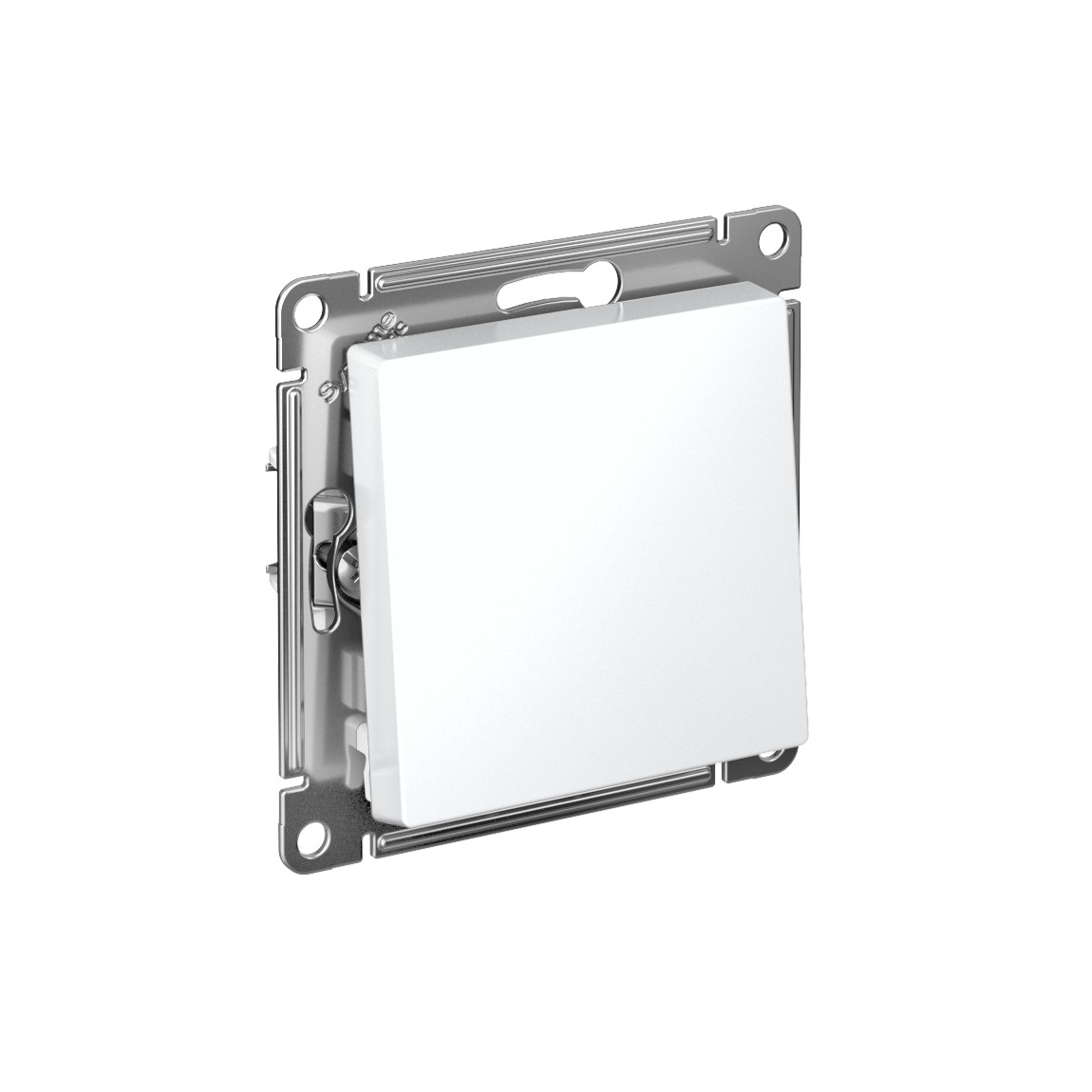systeme electric atlasdesign, выключатель кнопочный 1-клавишный белый atn000115