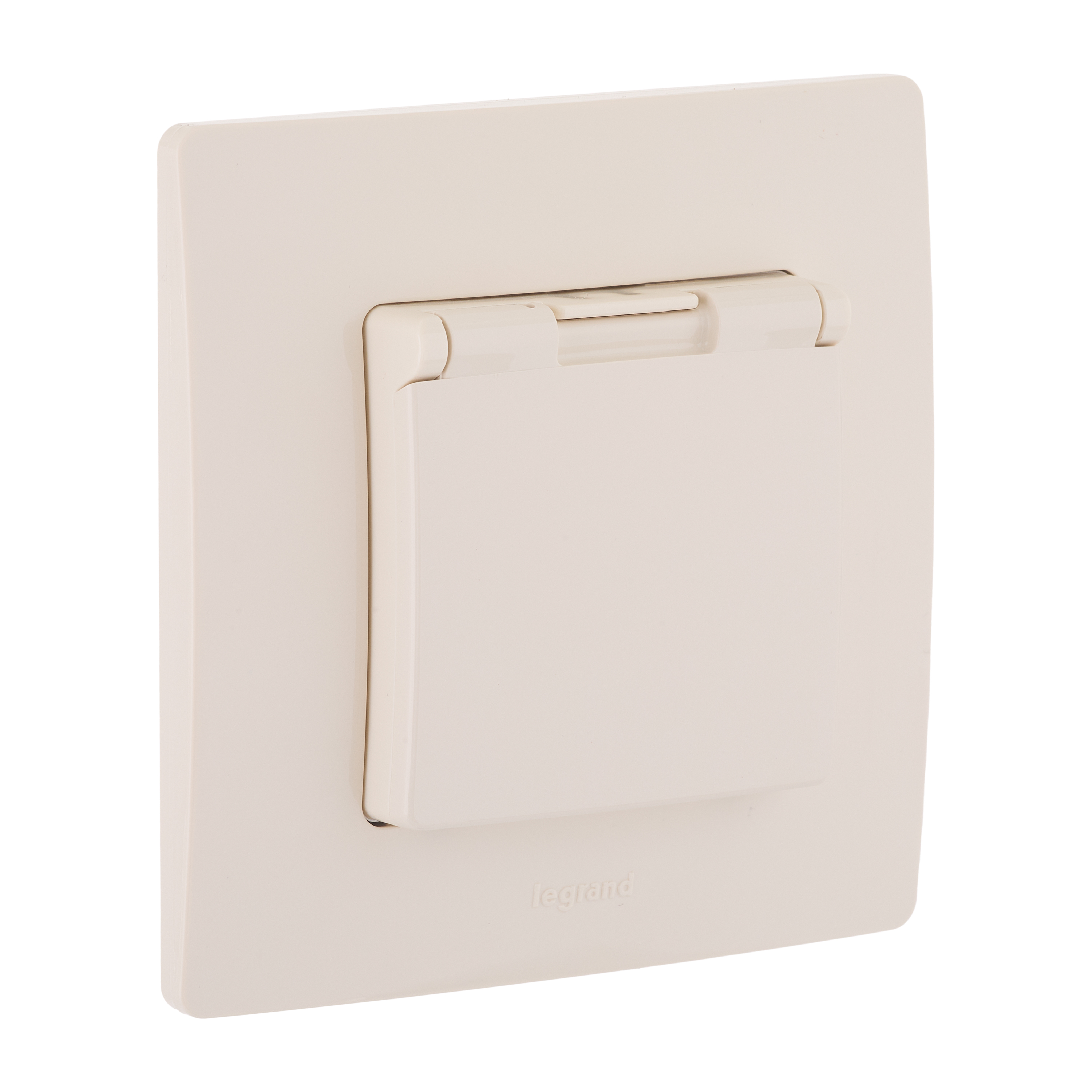 legrand etika розетка 1-я с заземлением с крышкой со шторками ip44 слоновая кость
