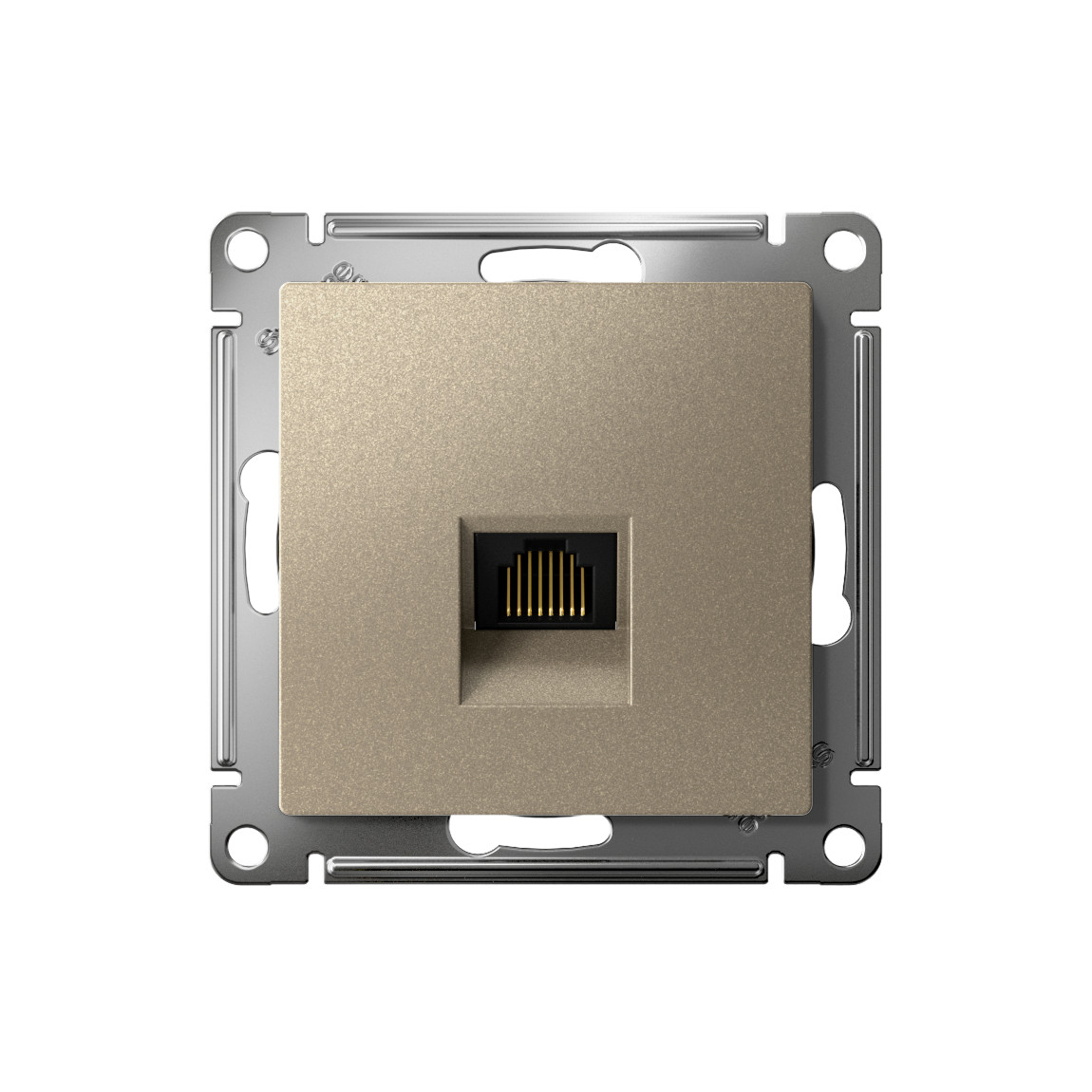 systeme electric atlasdesign розетка компьютерная 1-я rj45 5е кат. шампань