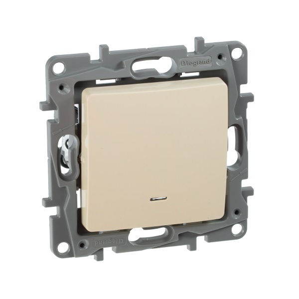 legrand etika выключатель 1 клавишный с подсветкой слоновая кость