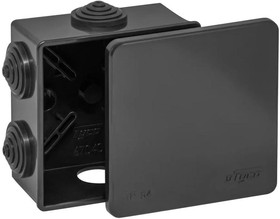 Коробка распаячная для наружного монтажа 85x85х40мм. черная IP55 Tyco