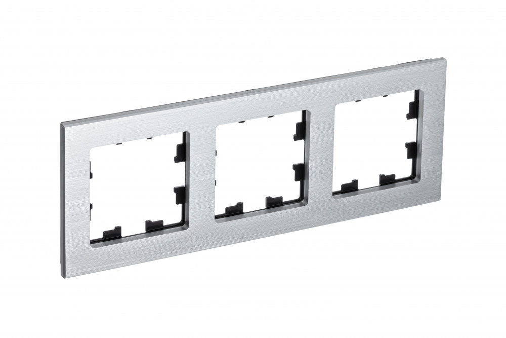 Systeme Electric ATLASDESIGN Nature металл рамка 3-я универсальная серебро 