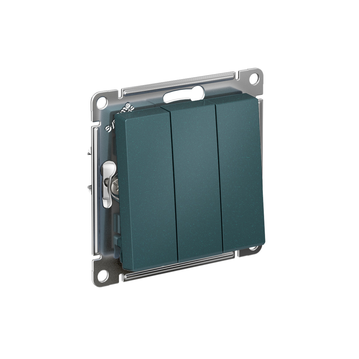 systeme electric atlasdesign выключатель 3-клавишный изумруд